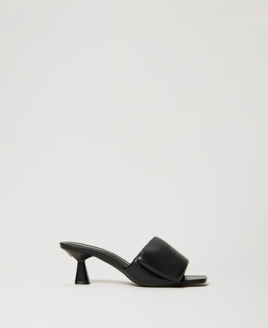 Mules with puffy band