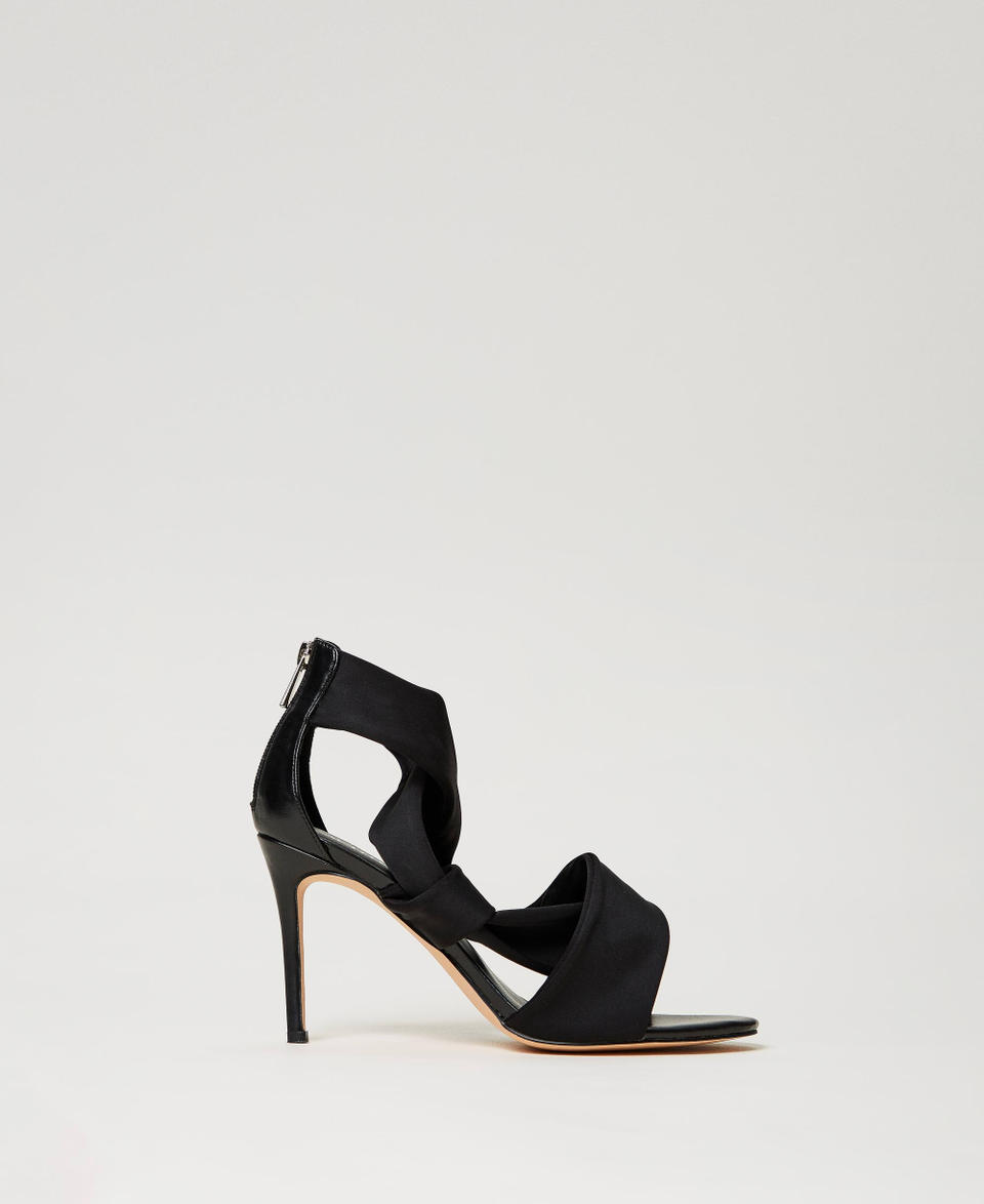 Sandali alti con fasce Nero Donna 241ACT050_00006_01