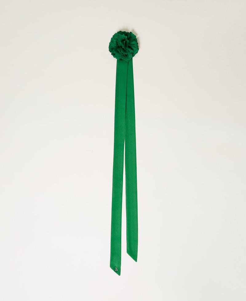 Bufanda con flor Verde "Fern Green" Mujer 241AO5040-01