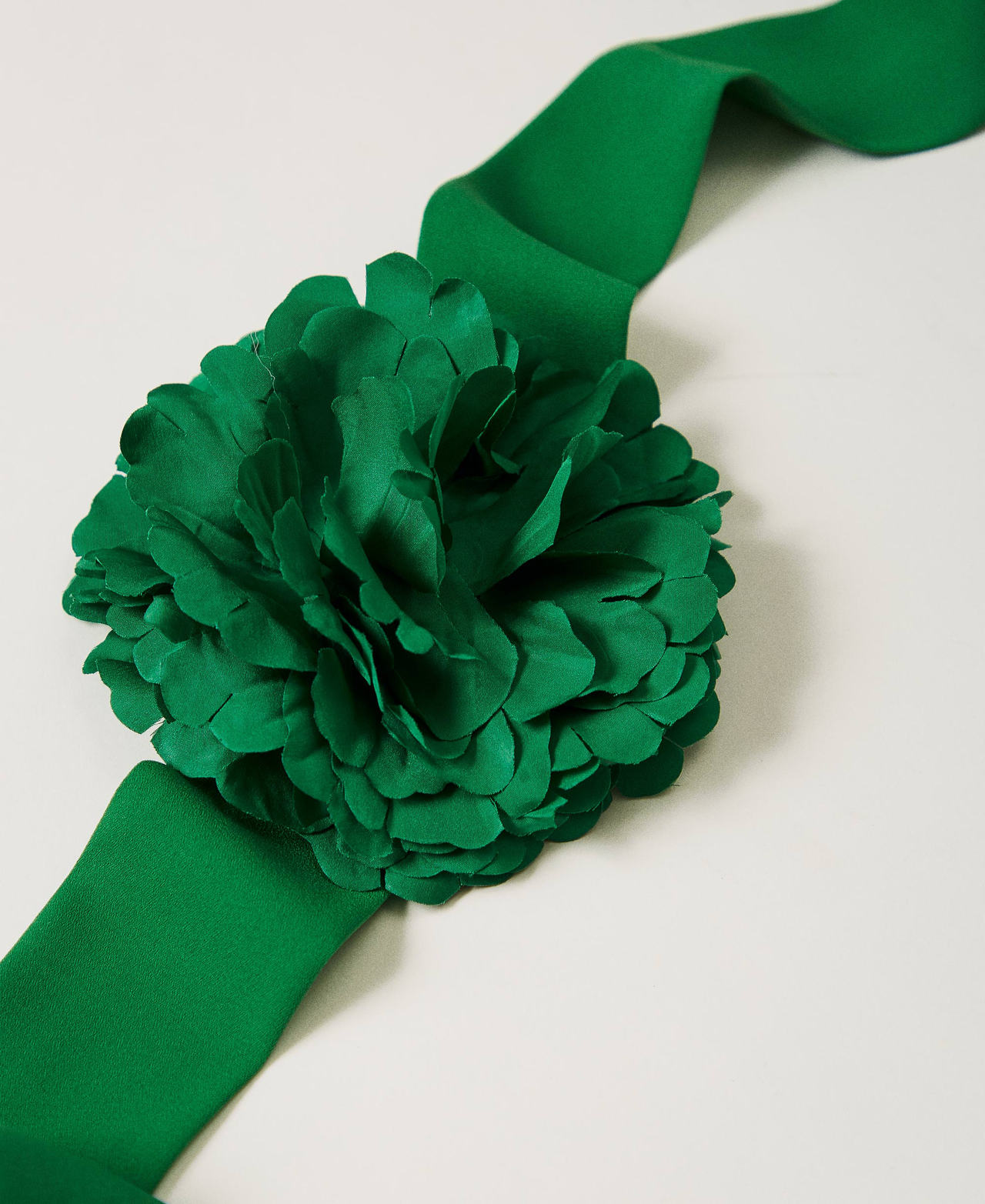 Sciarpa con fiore Verde "Fern Green" Donna 241AO5040_11512_02