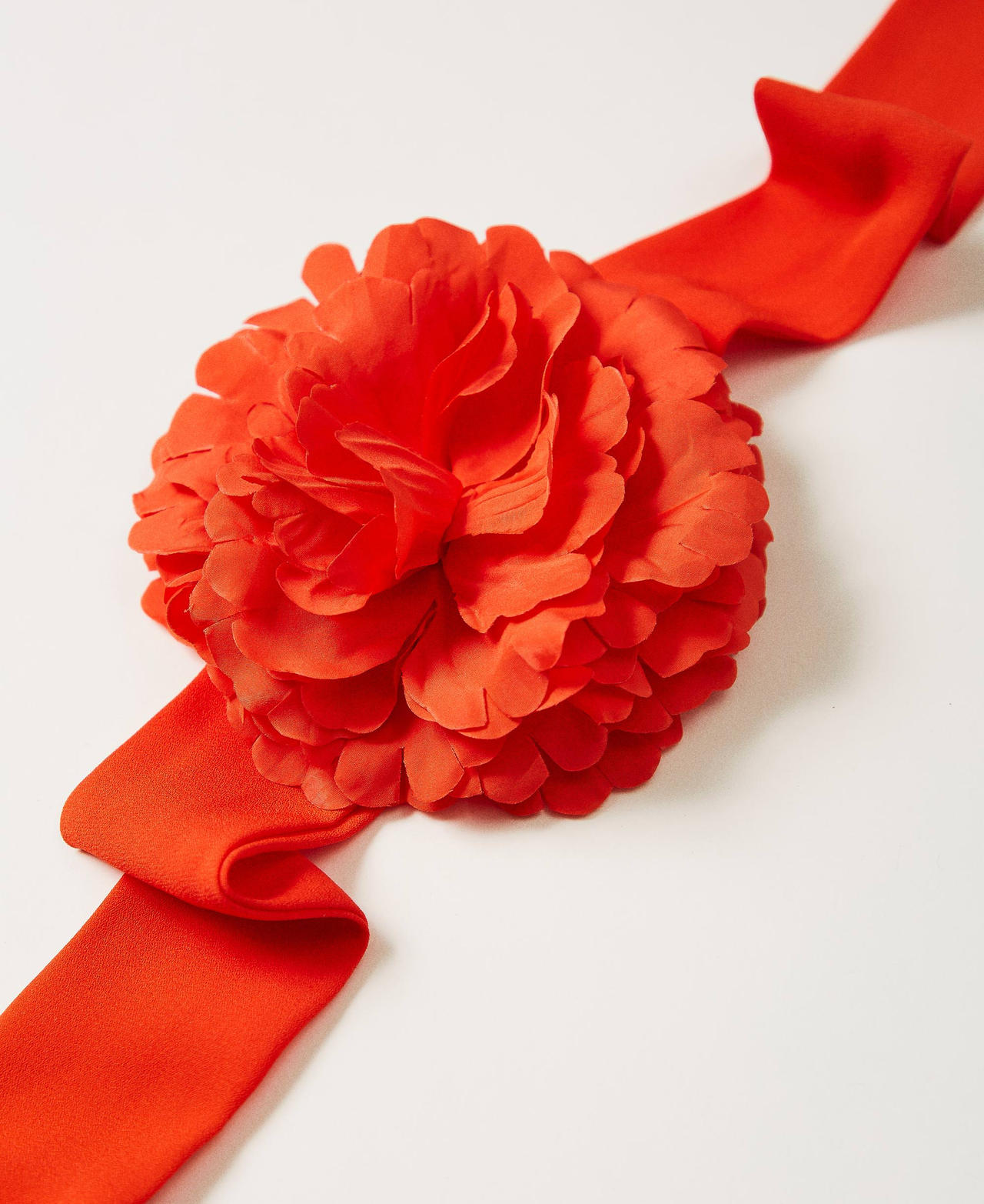 Sciarpa con fiore Rosso "Scarlet Ibis" Donna 241AO5040_11514_02