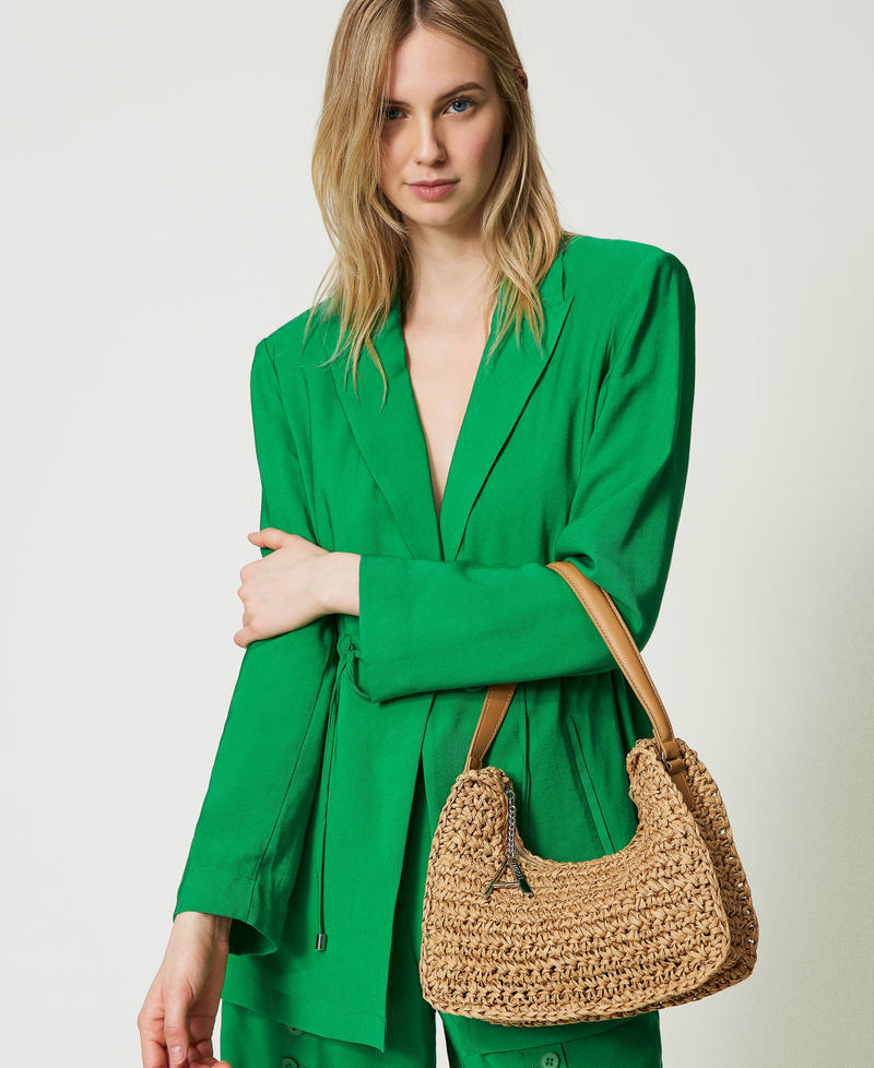 Raffia hobo bag
