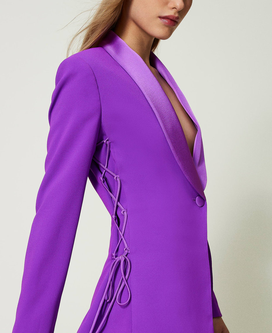 Blazer with drawstring "Sparkling Grape" Purple Woman 241AP2061-04