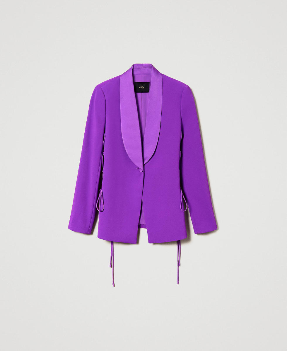 Blazer avec cordons de serrage Violet &laquo;&thinsp;Sparkling Grape&thinsp;&raquo; Femme 241AP2061_11253_S0