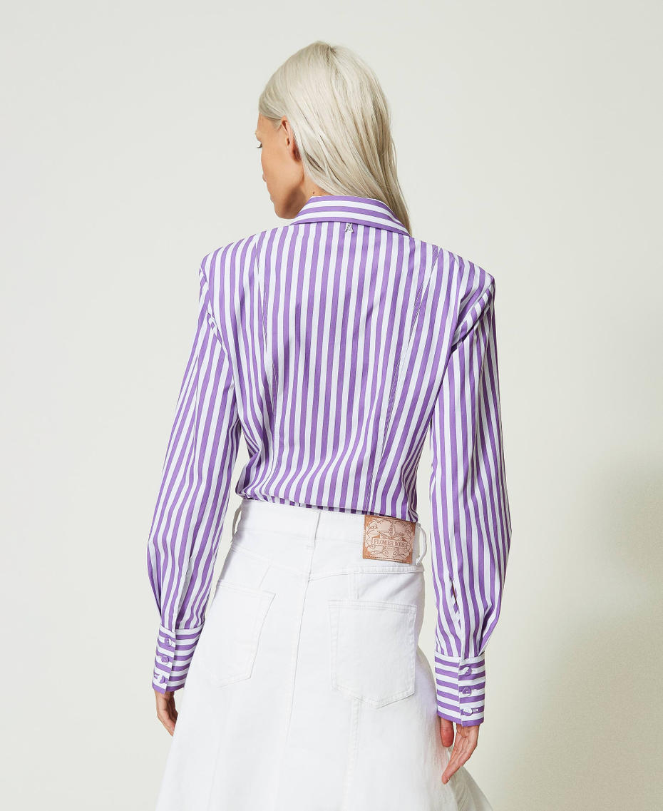 Camicia a righe con cotone organico