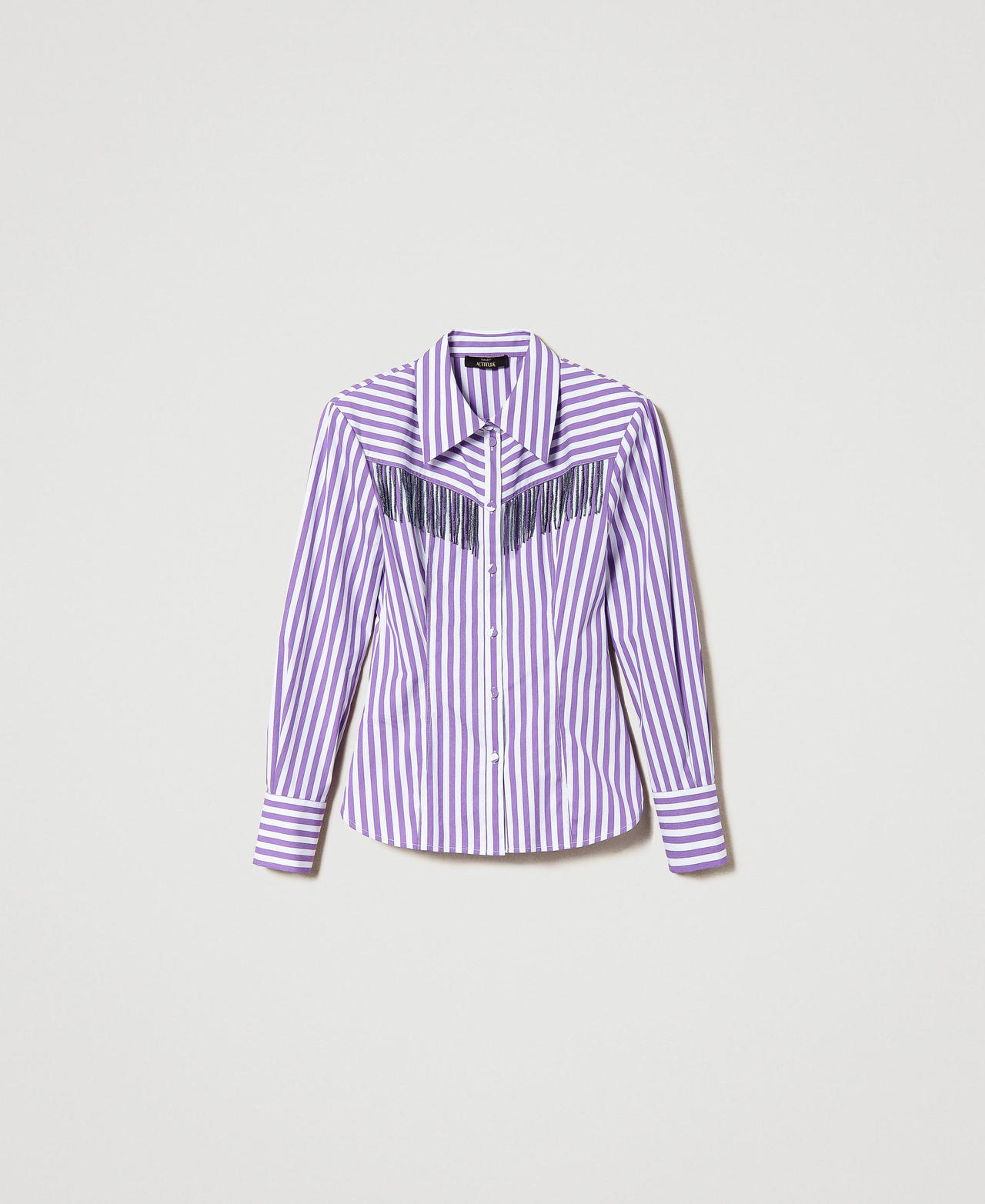 Camicia a righe con cotone organico