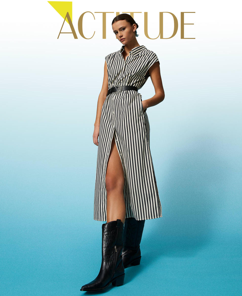 Vestito lungo righe store