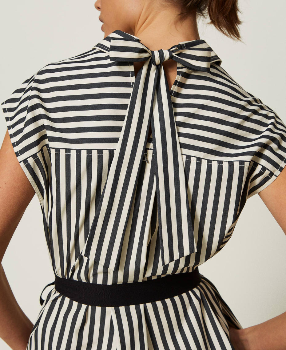 Robe longue rayée avec coton bio