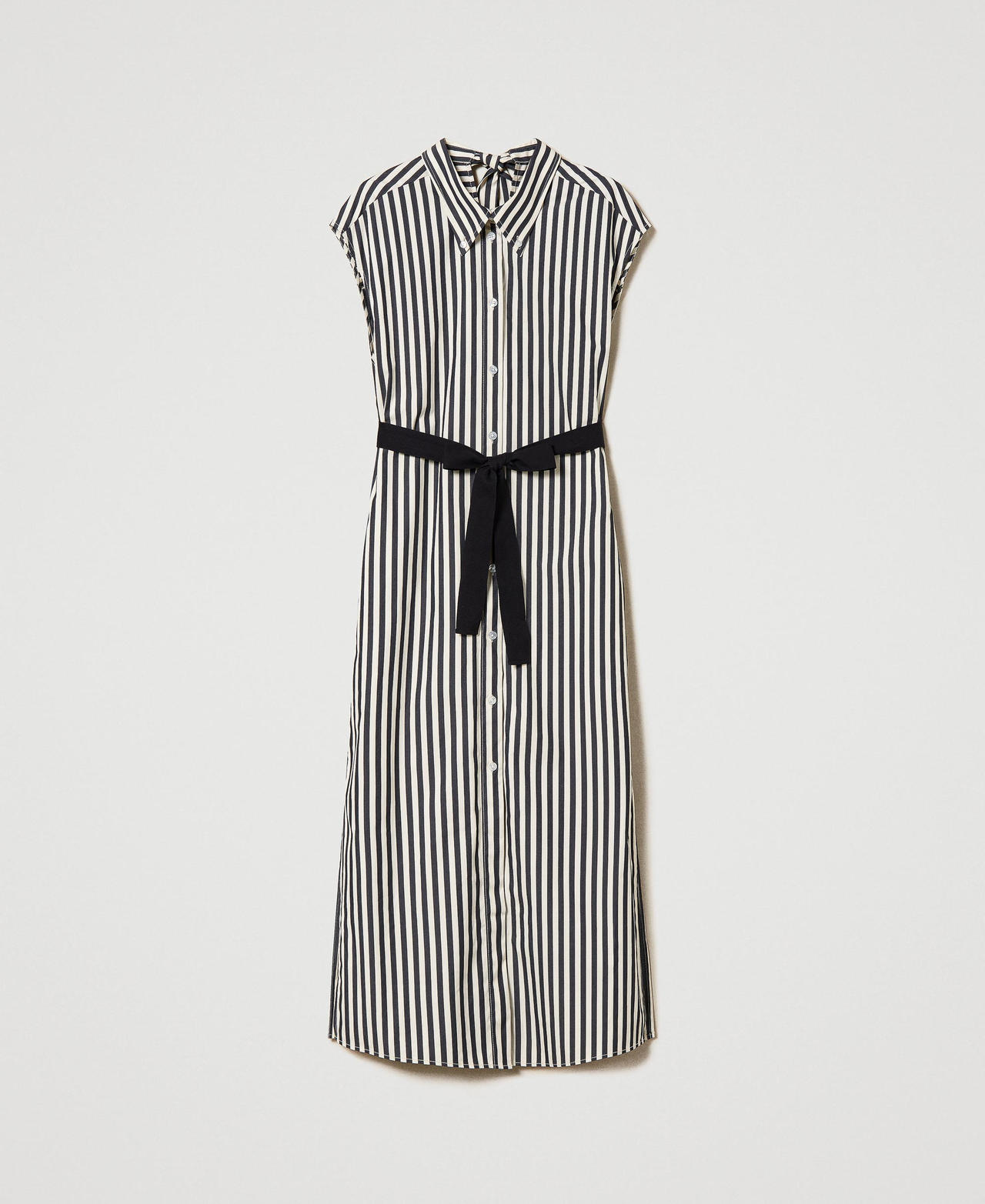 Robe longue rayée avec coton bio