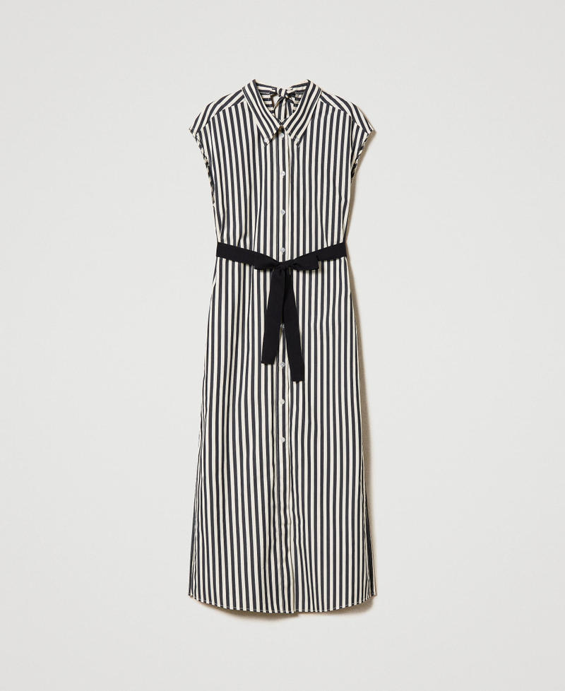Robe longue rayée avec coton bio