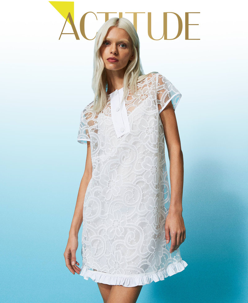 Short embroidered organza dress
