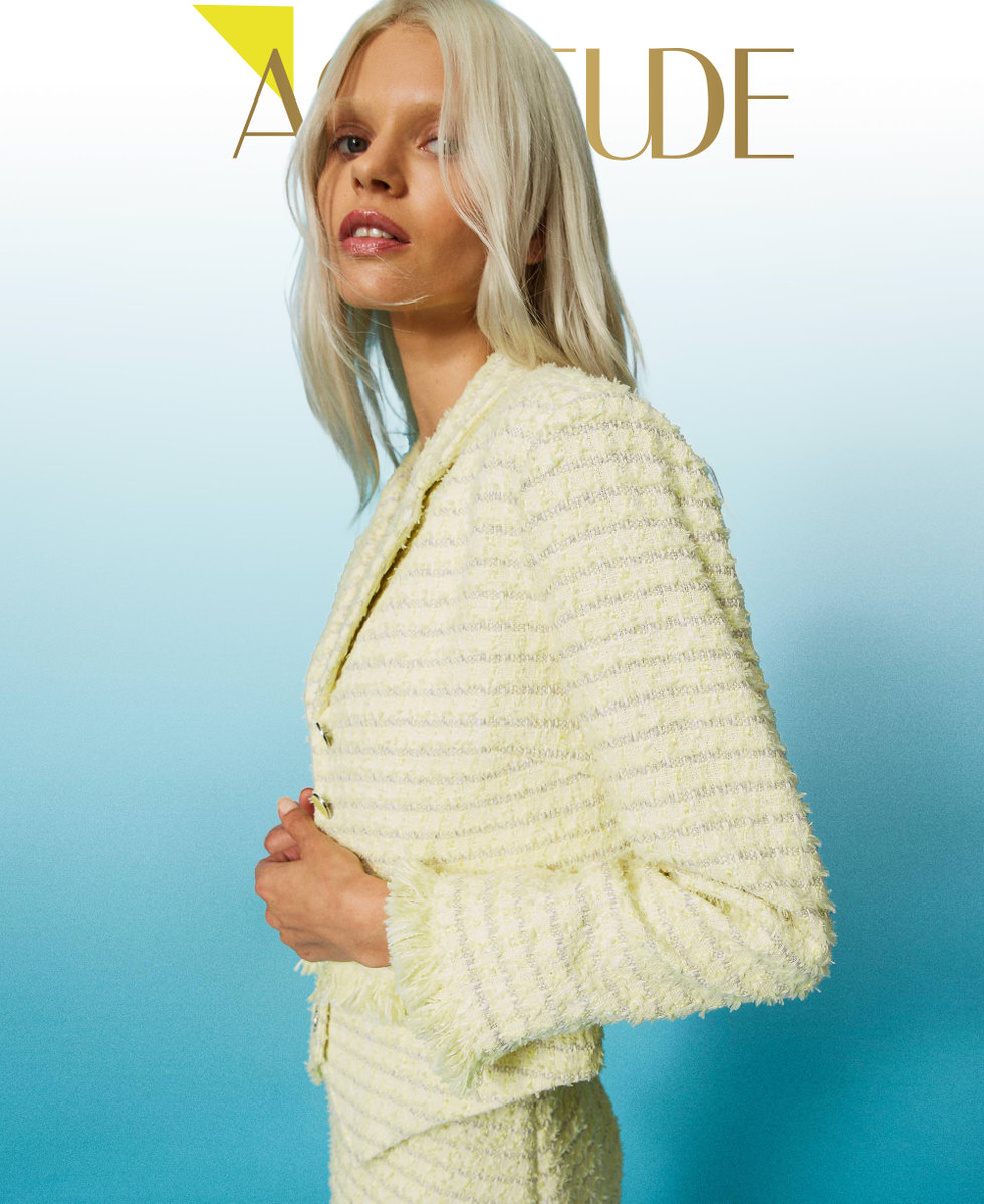 Yellow boucle jacket 2025