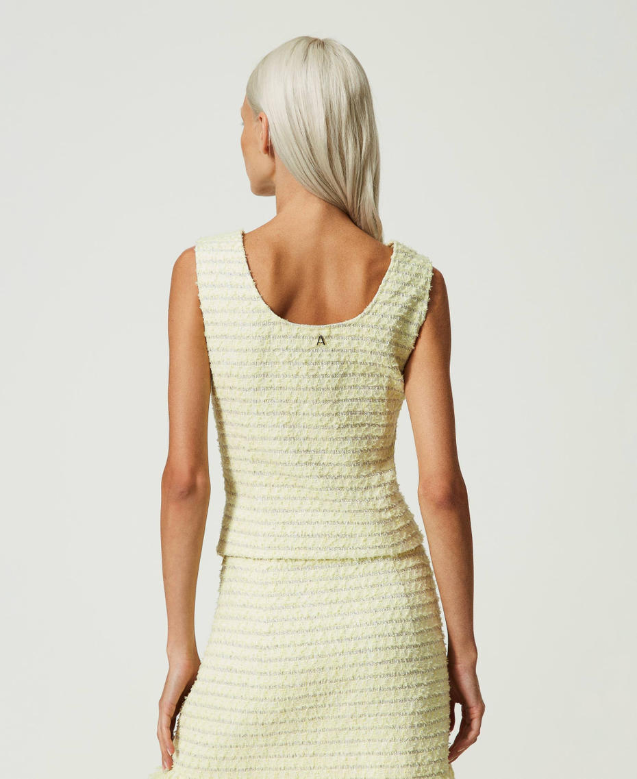Gilet ajusté en tissu bouclé