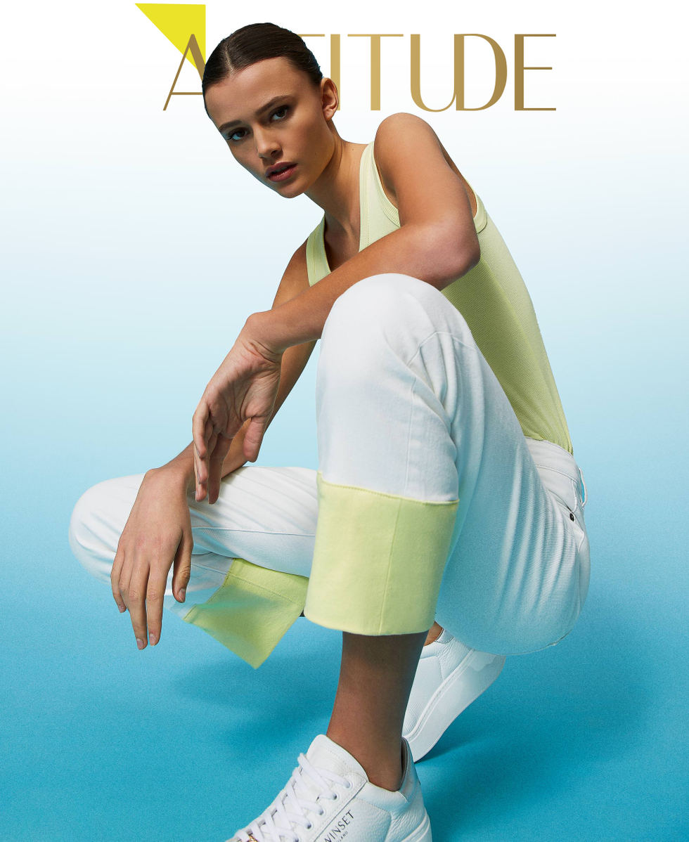 Bull cotton trousers with folded hem