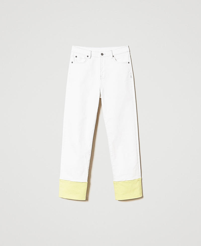 Bull cotton trousers with folded hem