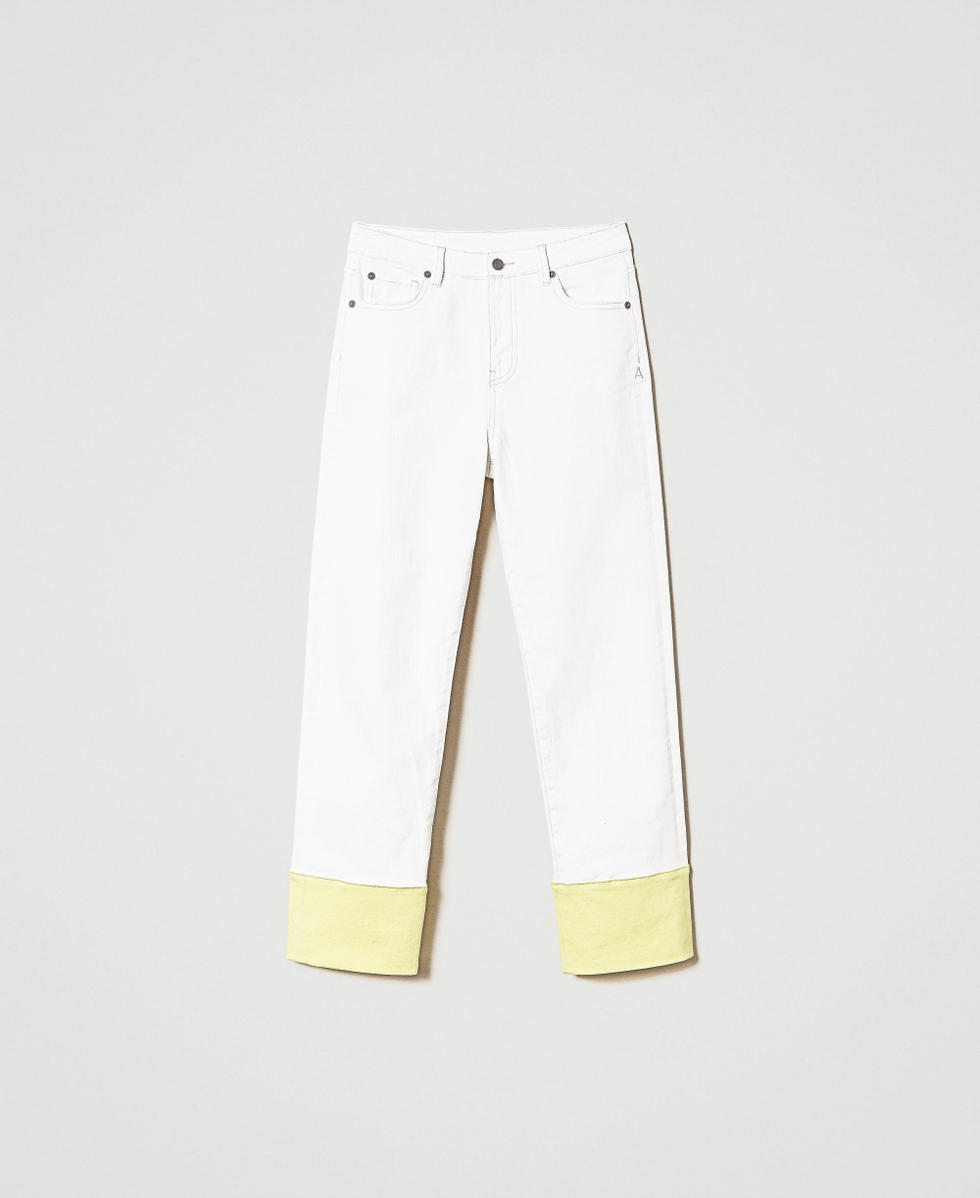 Bull cotton trousers with folded hem