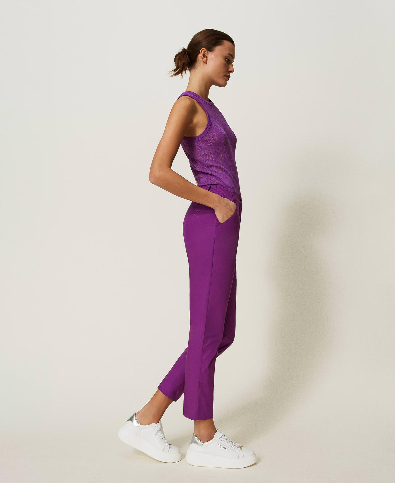 Zigarettenhose aus Popeline