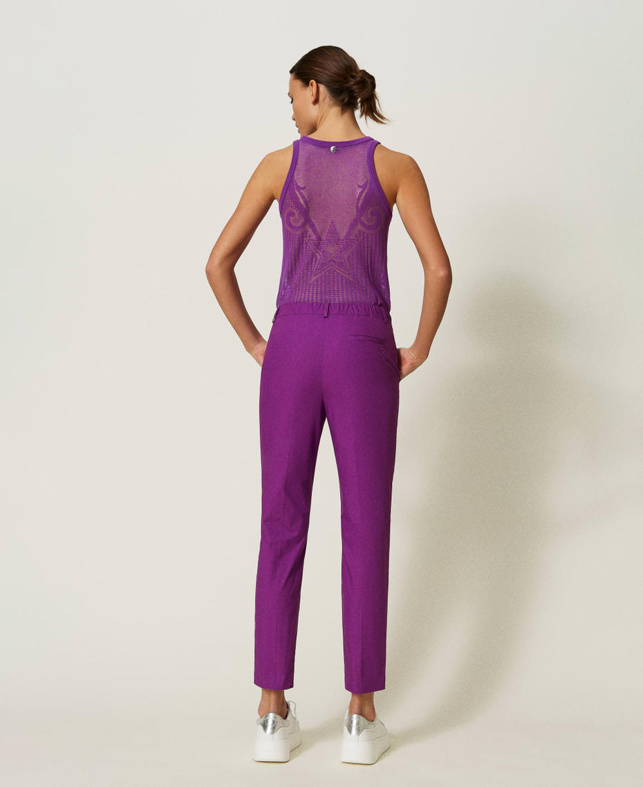Pantalon cigarette en popeline