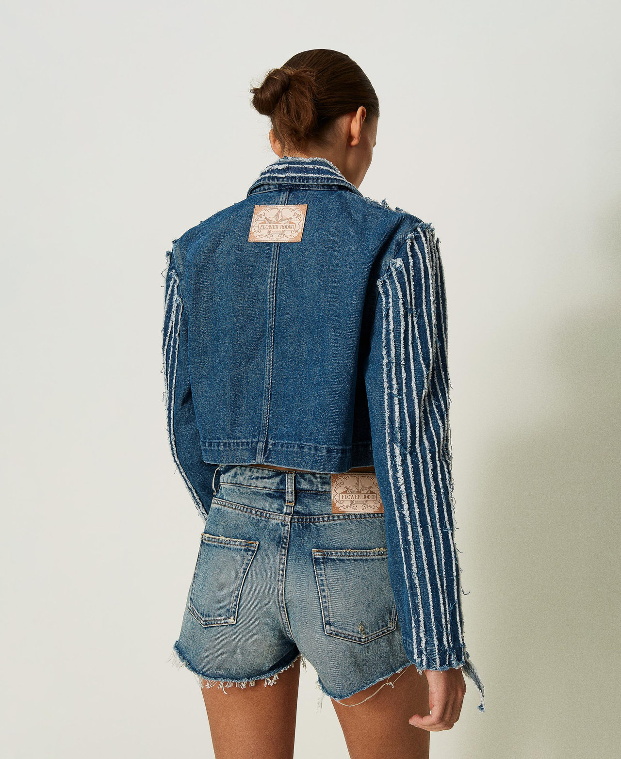 Short en jean effiloché