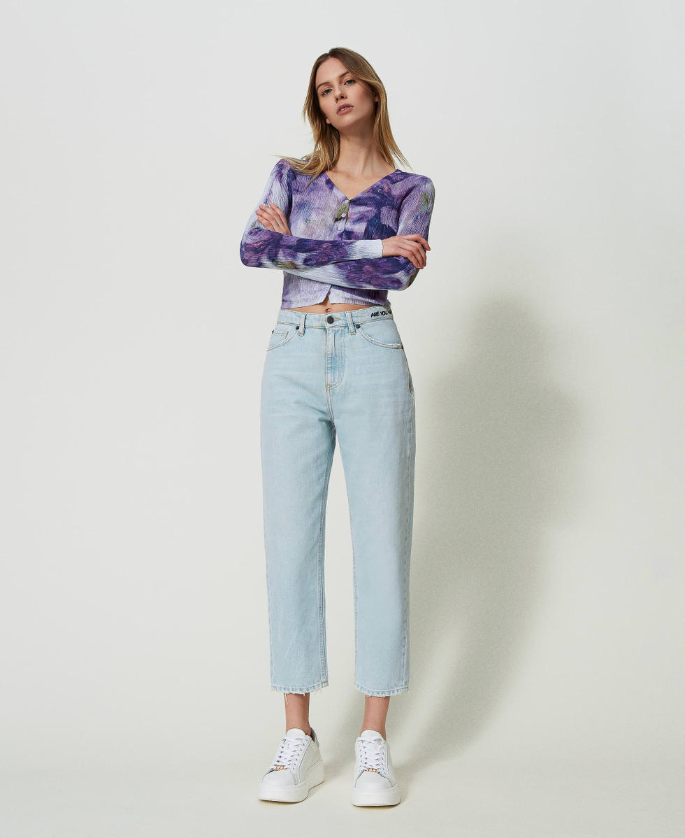 Five-pocket barrel jeans