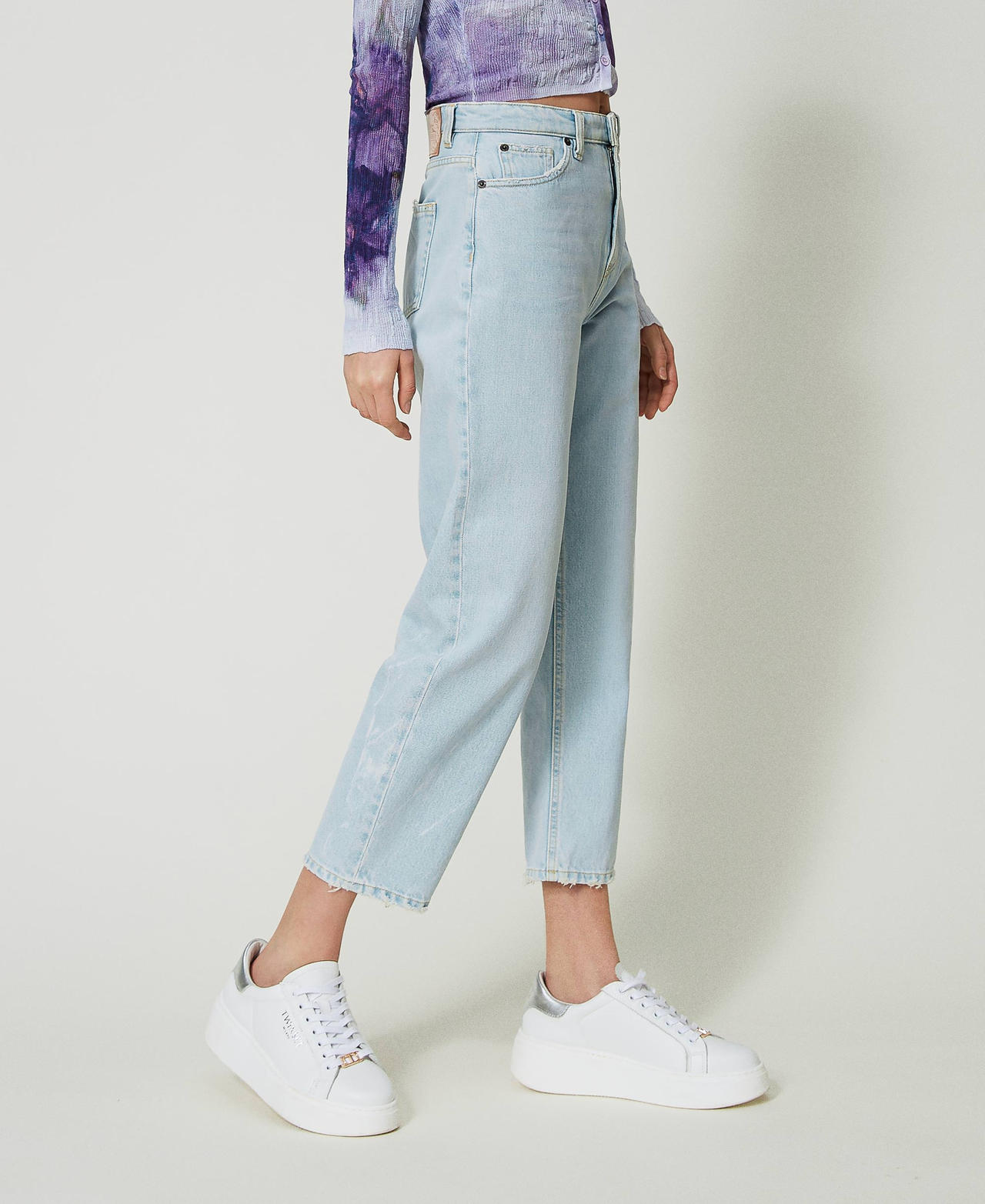 Five-pocket barrel jeans