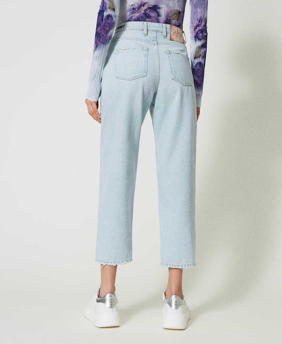 Five-pocket barrel jeans