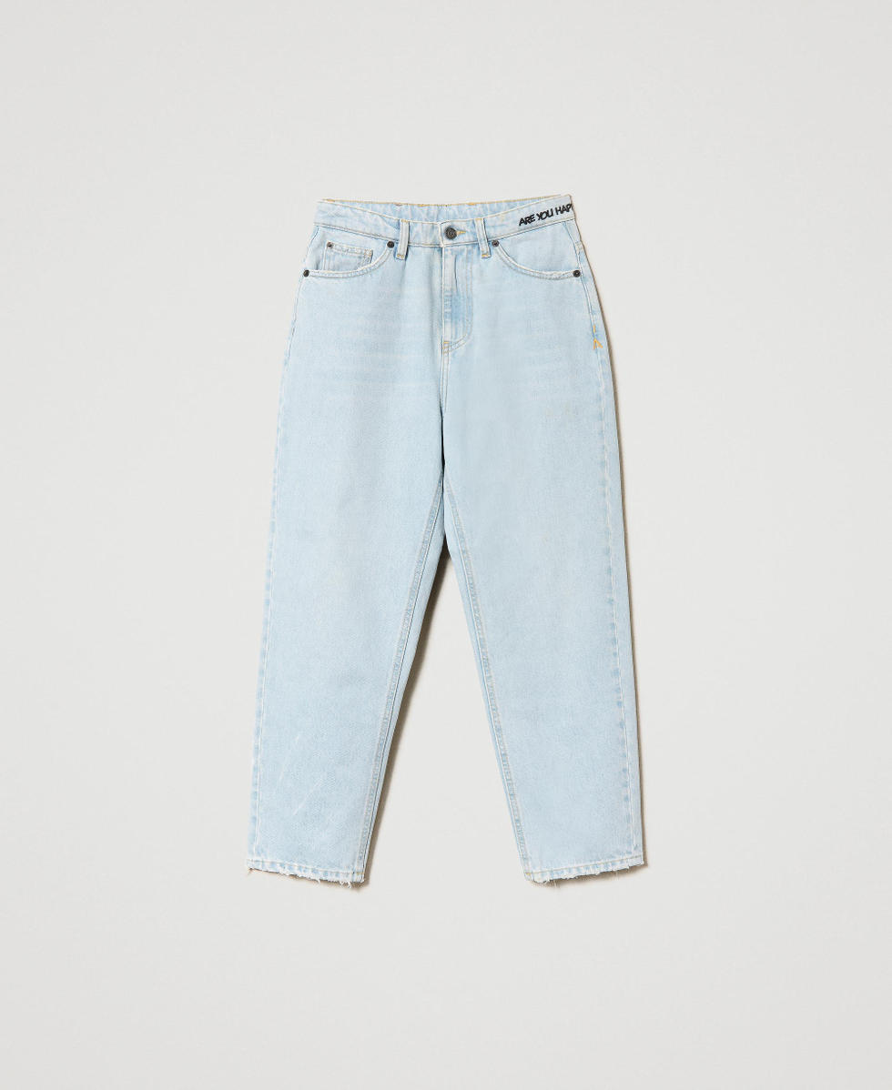 Five-pocket barrel jeans