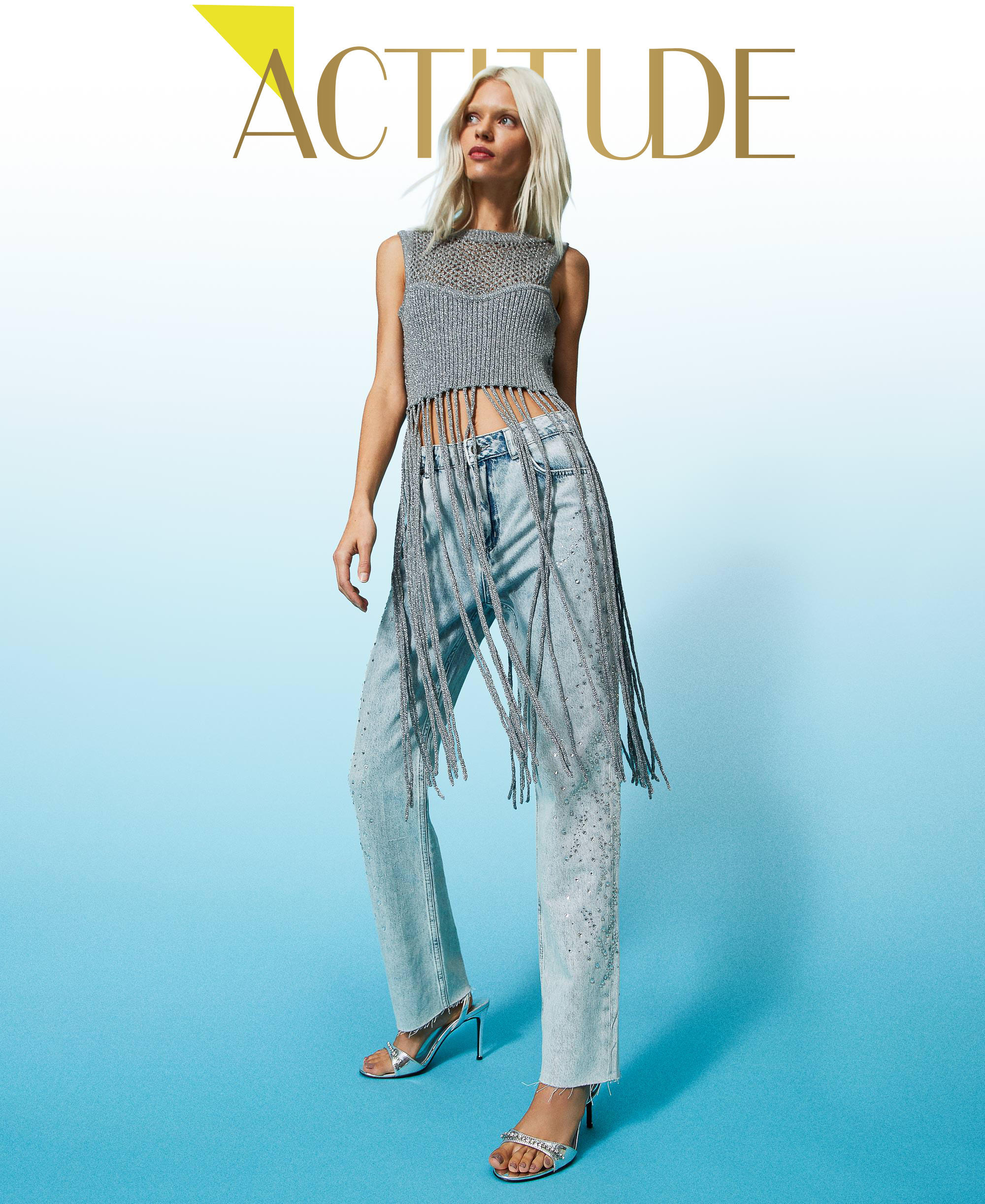 Узкие джинсы со стразами