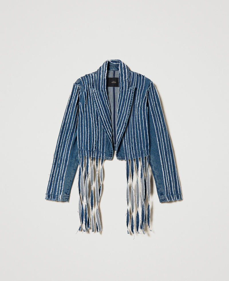 Giacca in jeans con frange