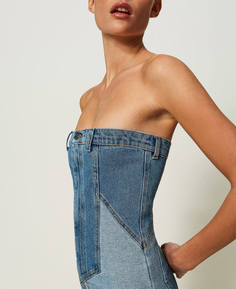 Short denim dress deals