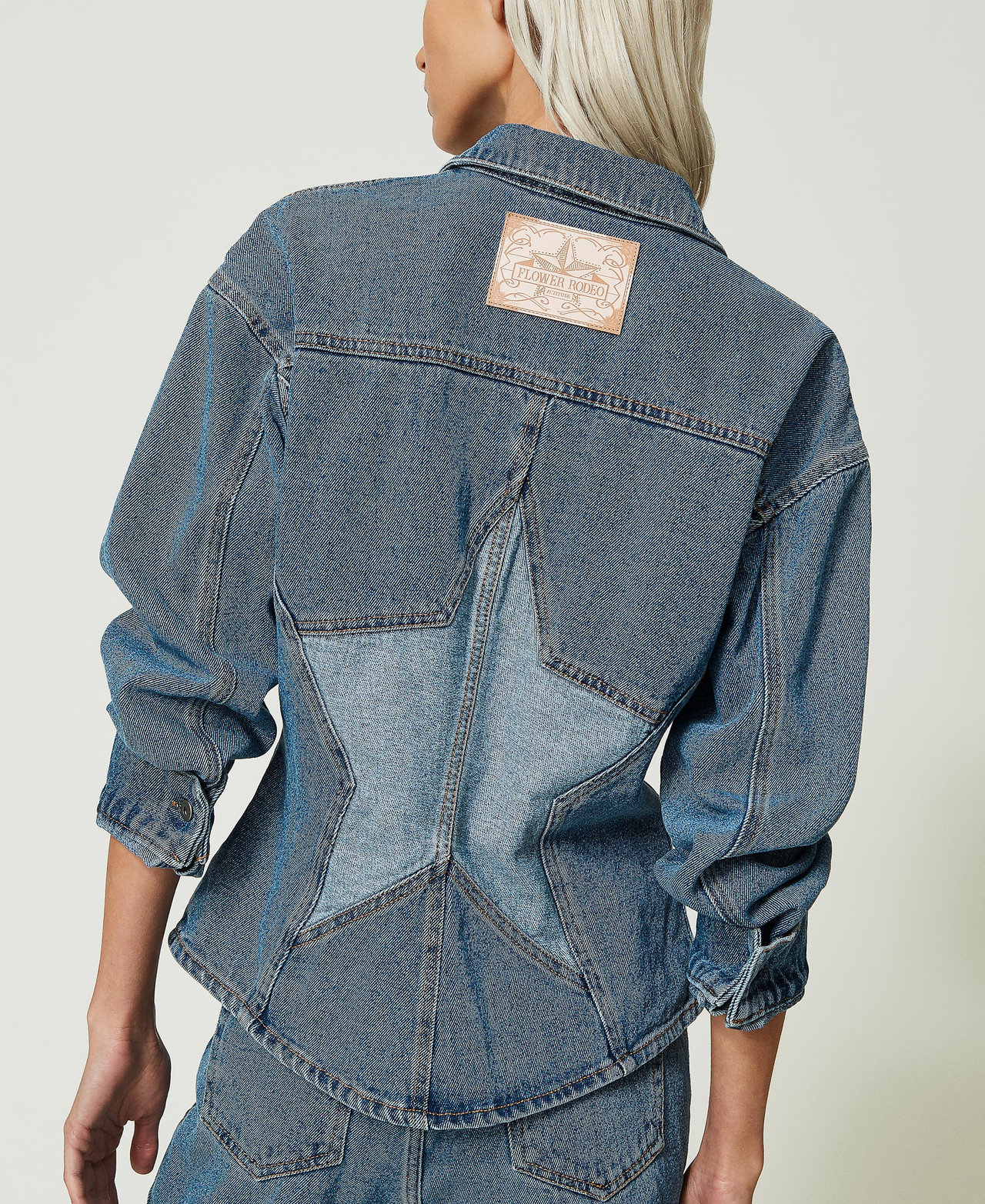 Camisa vaquera ce ida con estrella Mujer Azul TWINSET Milano