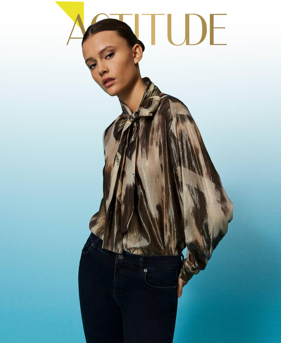 Printed voile shirt