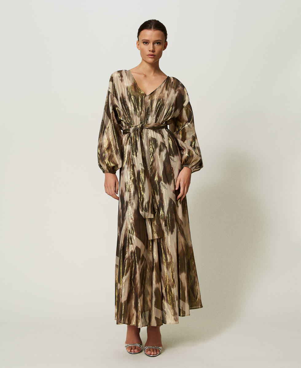 Robe longue en voile imprime Femme Fantaisie TWINSET Milano