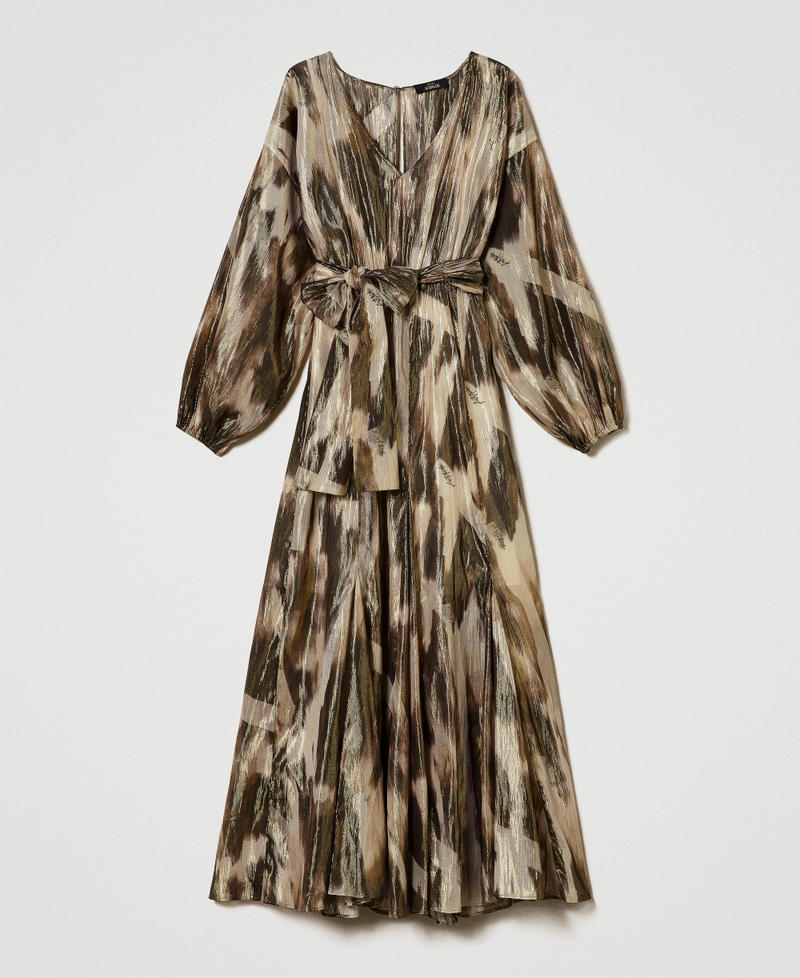 Long printed voile dress