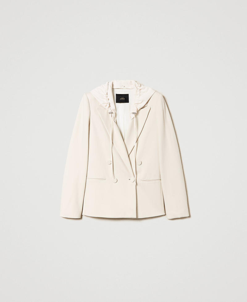 Blazer with hood Pale Cream Woman 241AP2560_00522_0S