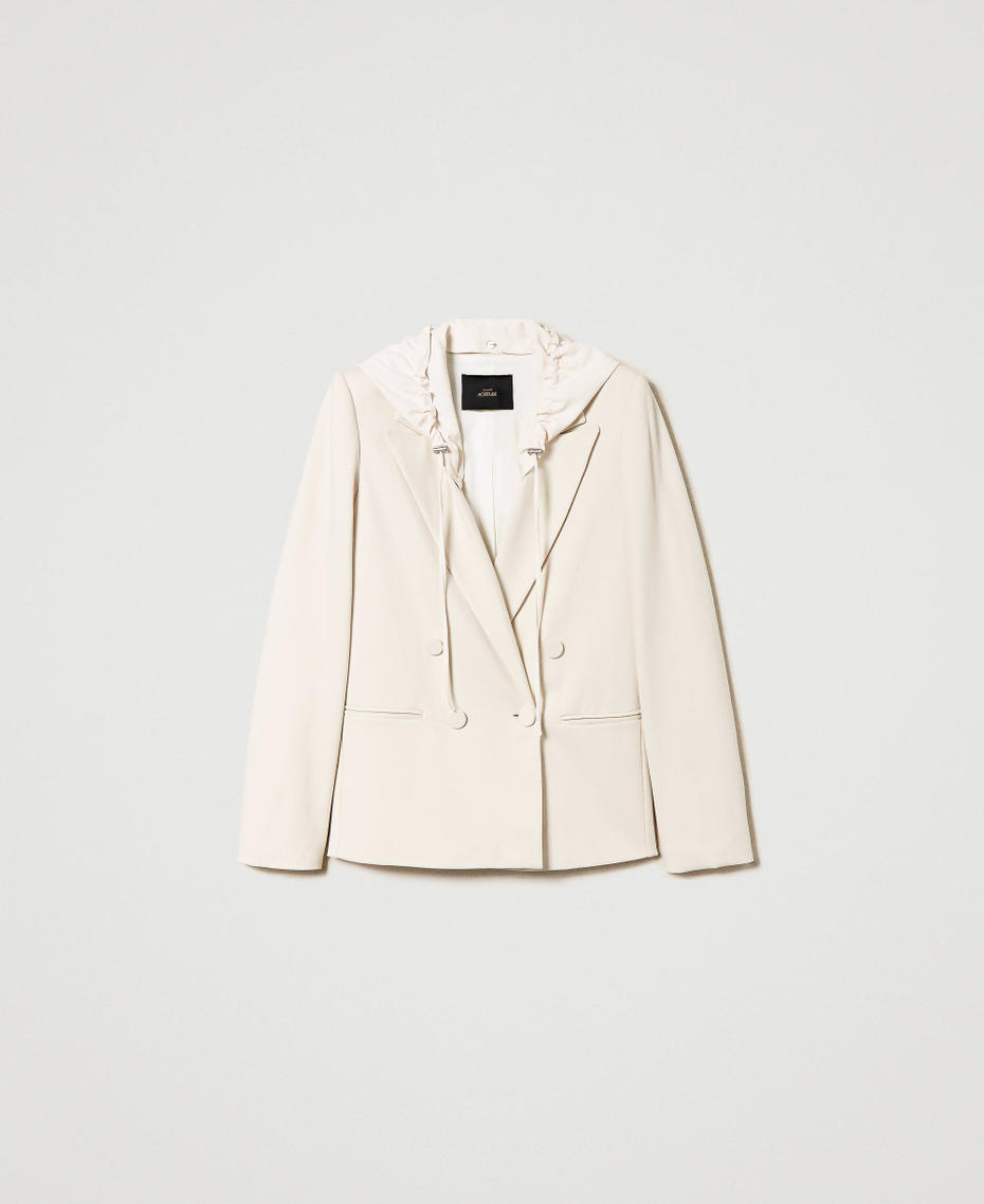 Blazer with hood Pale Cream Woman 241AP2560_00522_S0
