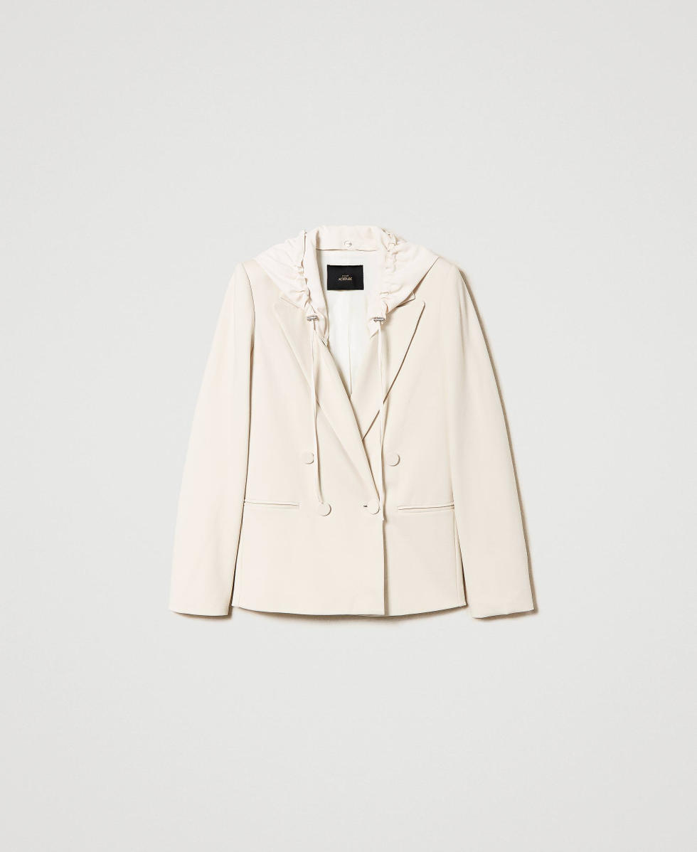 Blazer with hood Woman, Beige | TWINSET Milano