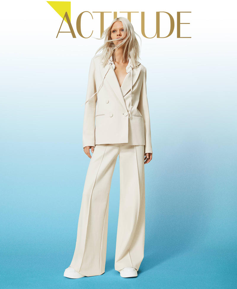 Pantalon palazzo avec nervure