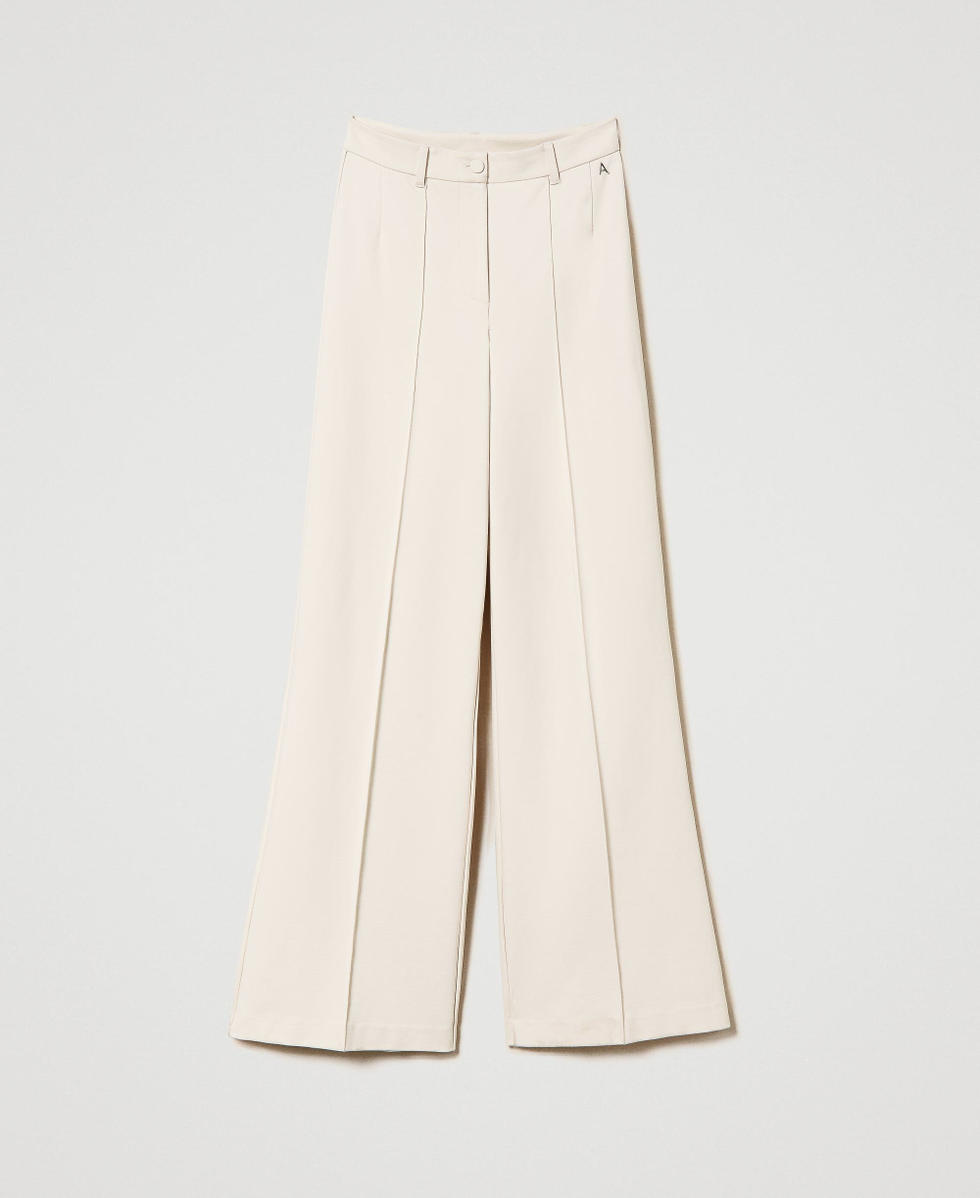 Pantalon palazzo avec nervure