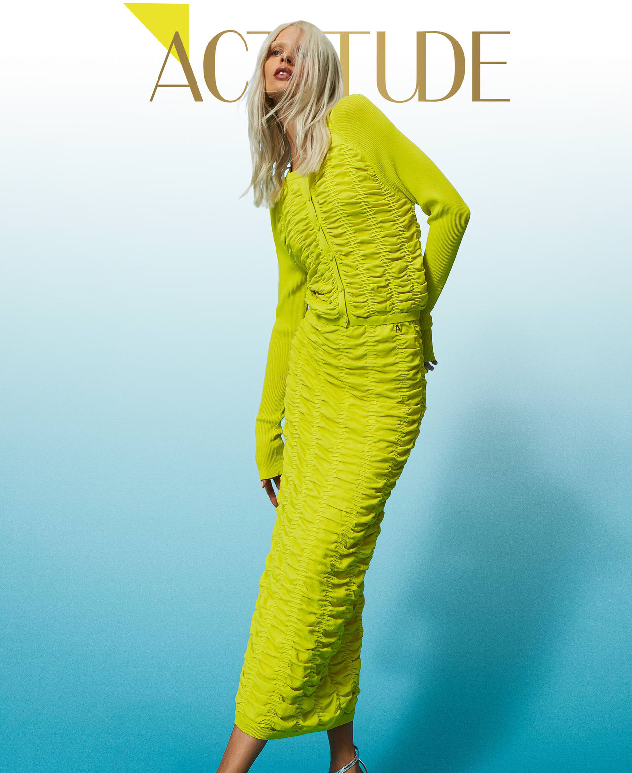 Midi skirt with gathering &ldquo;Light Lemon&rdquo; Yellow Woman 241AP3102_04615_01