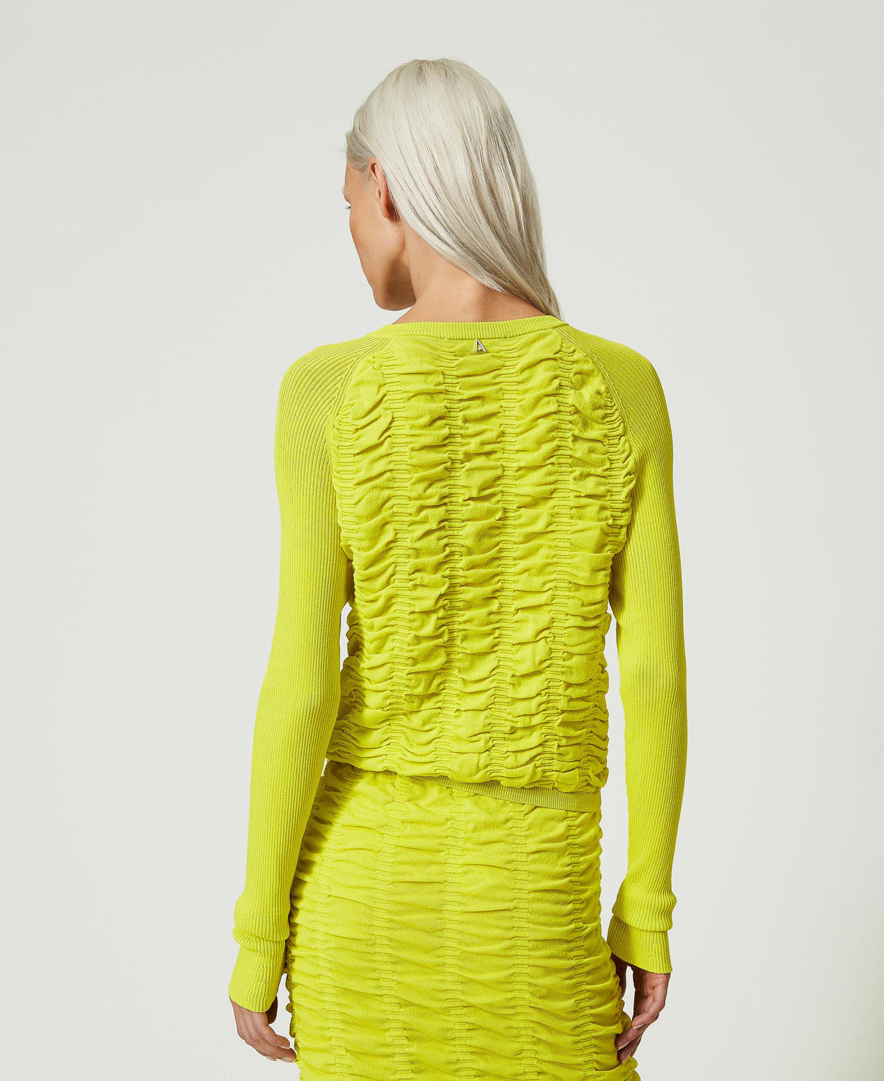 Cardigan with gathering