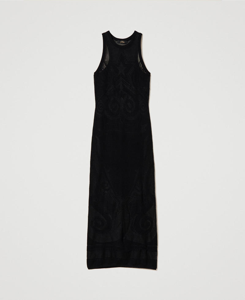 Long jacquard dress with star