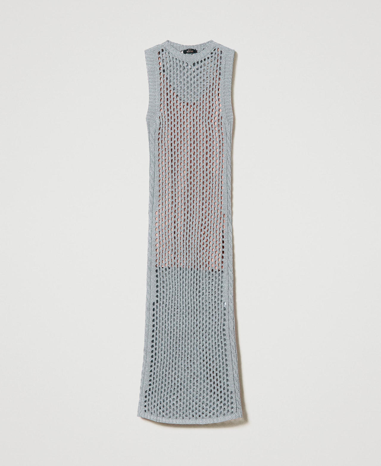 Robe longue en filet lurex