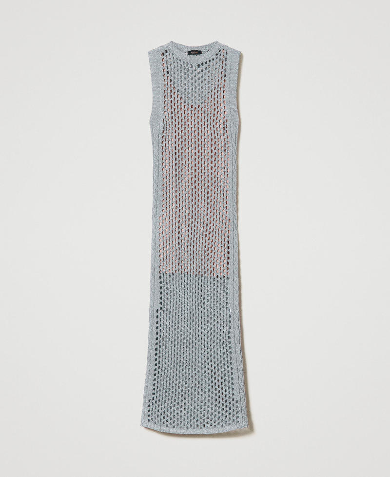 Robe longue en filet lurex