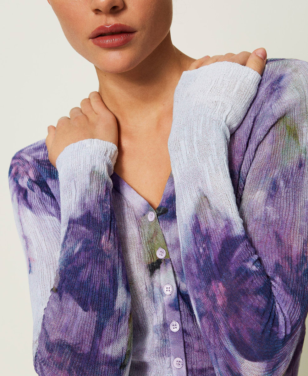 Dual use cardigan with print