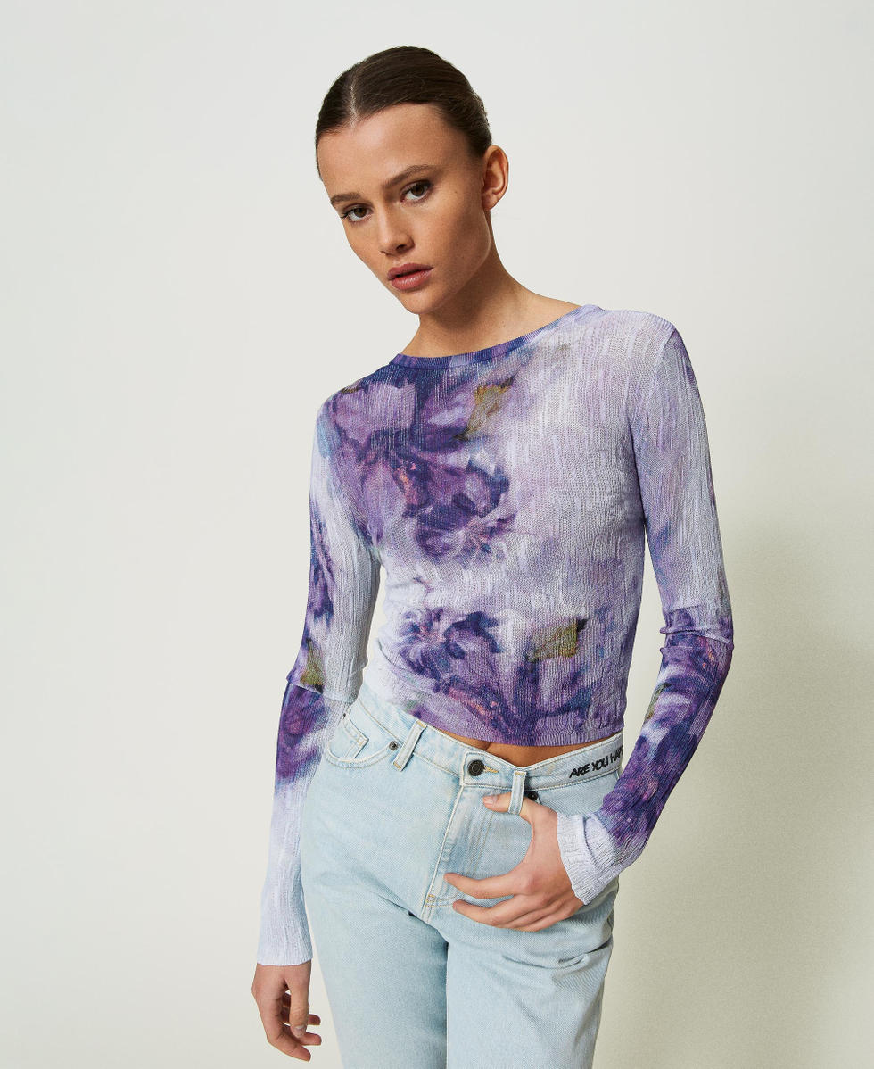 Dual use cardigan with print