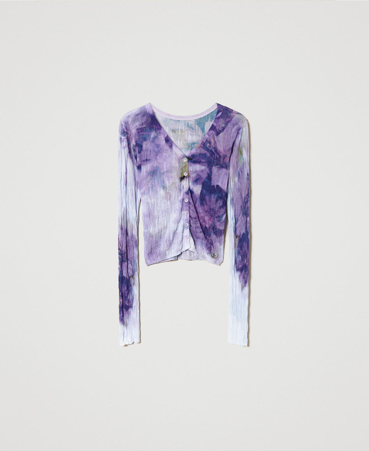 Dual use cardigan with print
