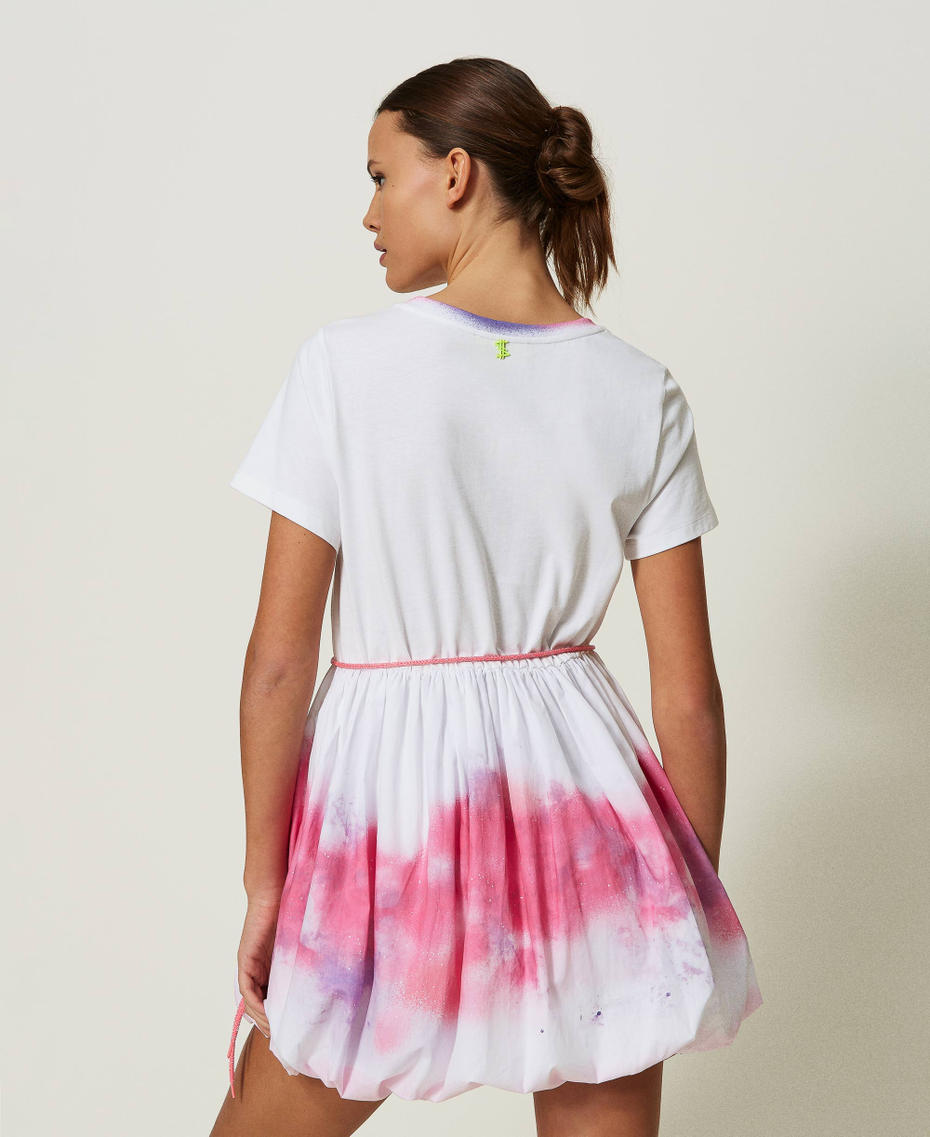 Robe courte MYFO en popeline imprimée