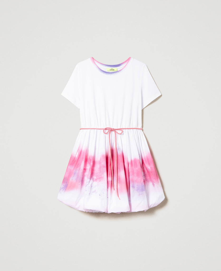 Robe courte MYFO en popeline imprimée