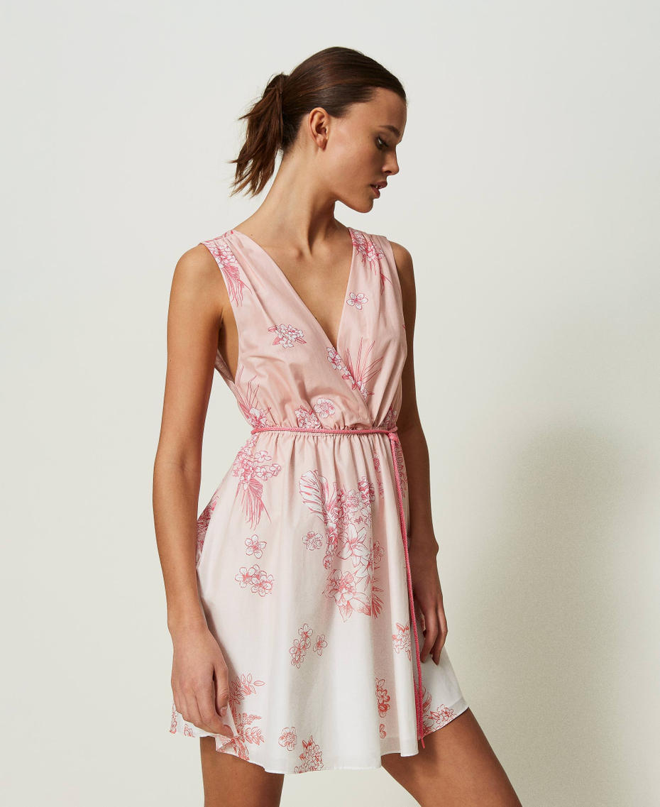 Short MYFO printed muslin dress